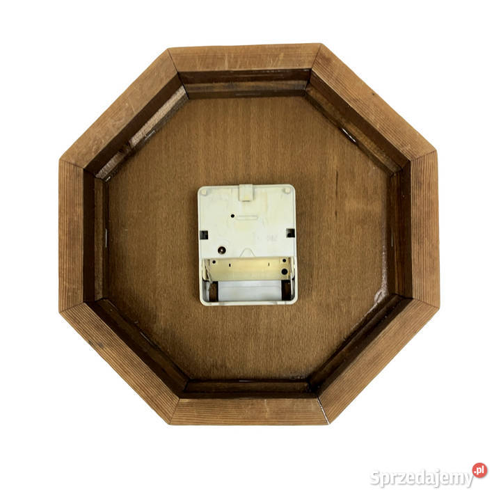 Zegar ścienny Weimar Ośmiokątny Mosiądz i Drewno drewno Warszawa sprzedam