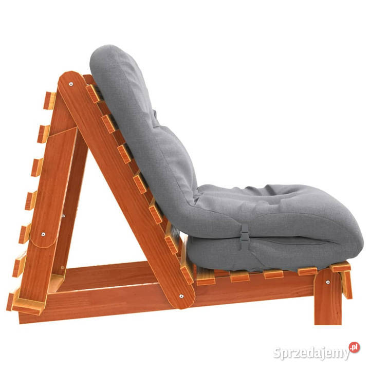 Sofa rozkładana futon z materacem woskowy brąz Dom i Ogród Warszawa