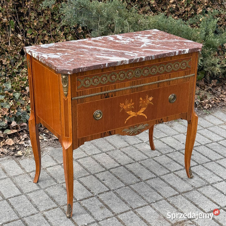 ARTexpert Klasyczna komoda Ludwik marmurowy blat Meble zachodniopomorskie Dobrzany