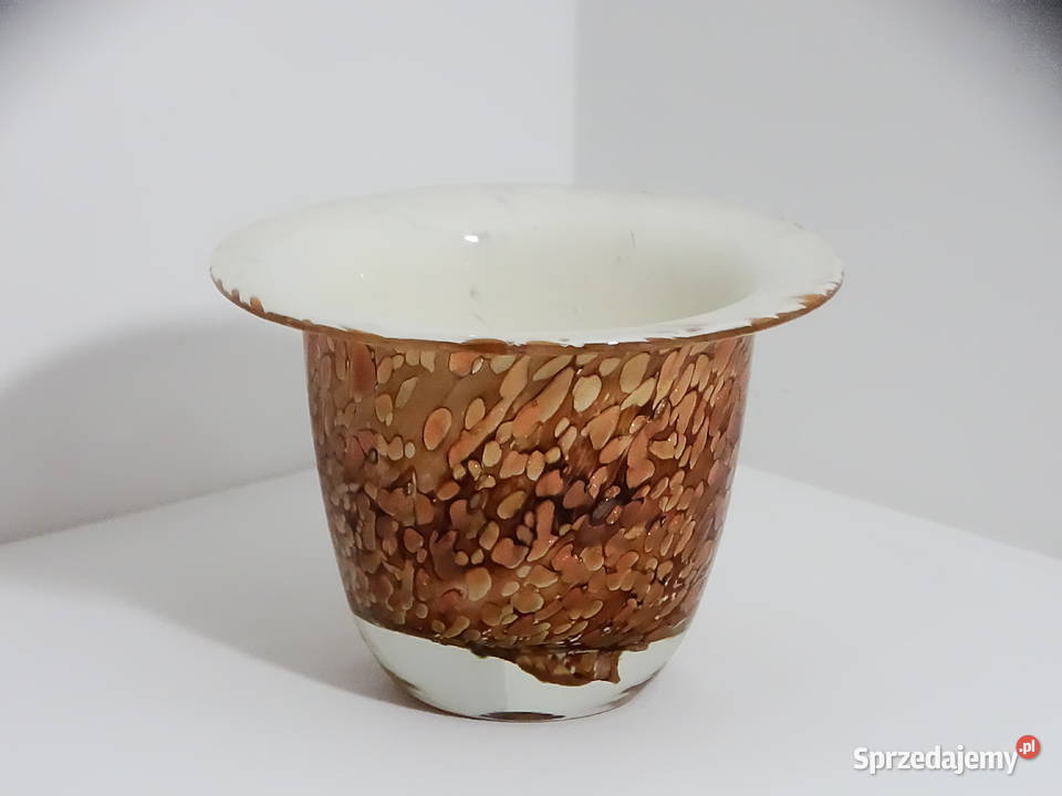 Wazon dekoracyjny szklany efekt marmuru wzór Biłgoraj