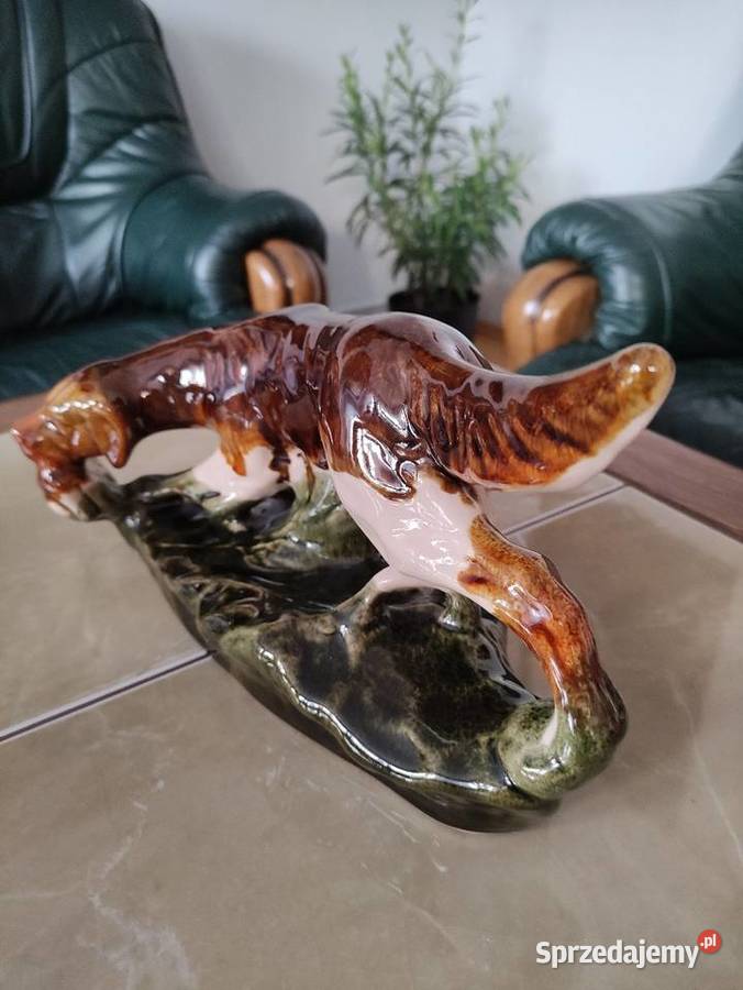 Pies myśliwski ceramika Wasilkowska ZSRR lata 60 Janów Lubelski sprzedam