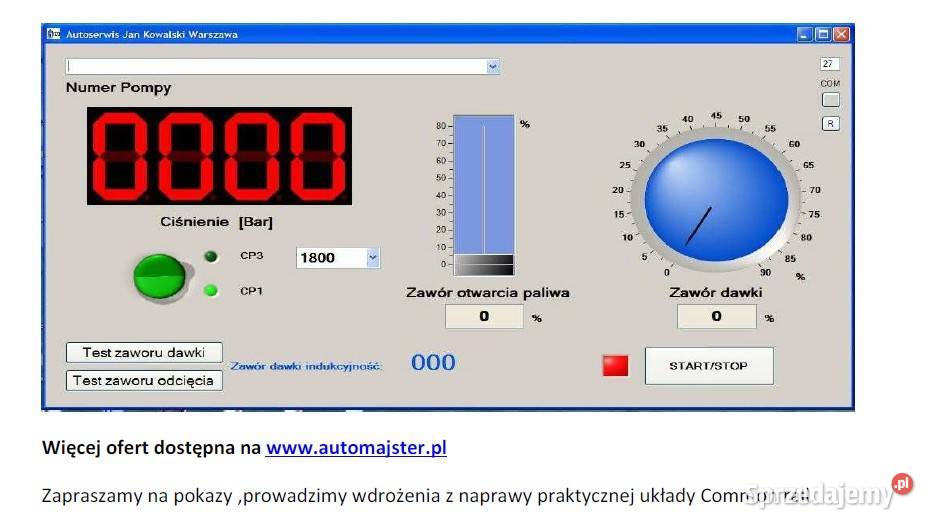 Tcr 8000 sterownik do pomp wtryskowych Edc Hdk
