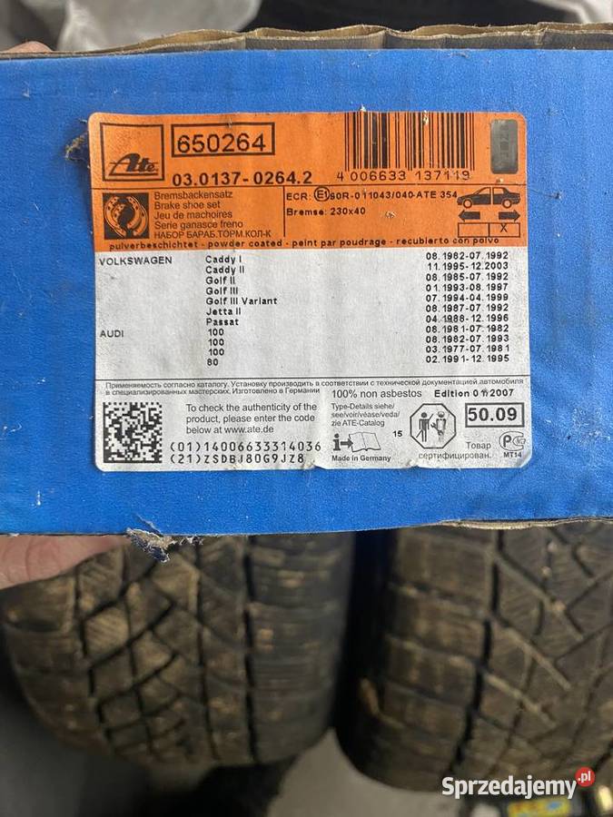 Szczęki hamulcowe VW GOLF 3 Białystok