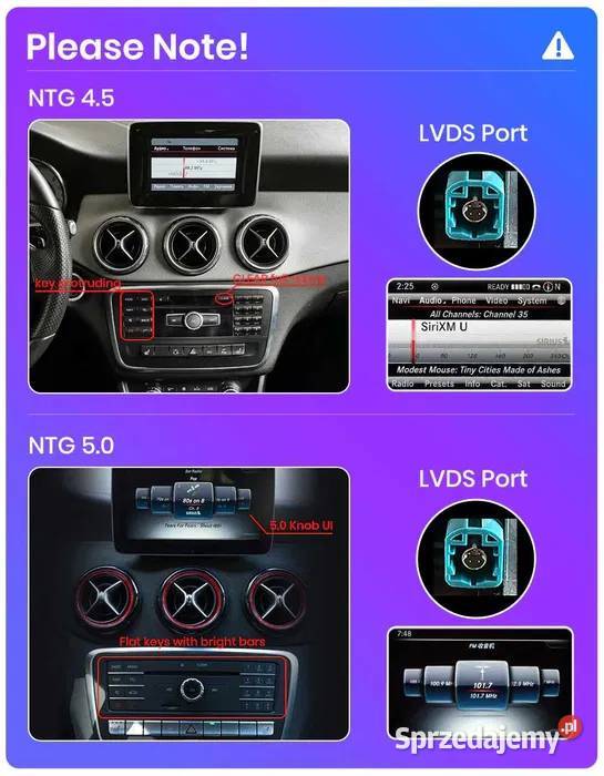 Radio Android 12 Mercedes W176 GLA X156 CLA C117 Ożarowice