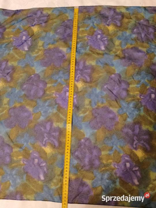 APASZKA kolorowa kwadratowa w kwiatowy wzór Oborniki