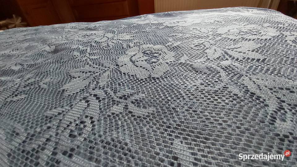 Firana niebieska w róże 100x200 Zgierz