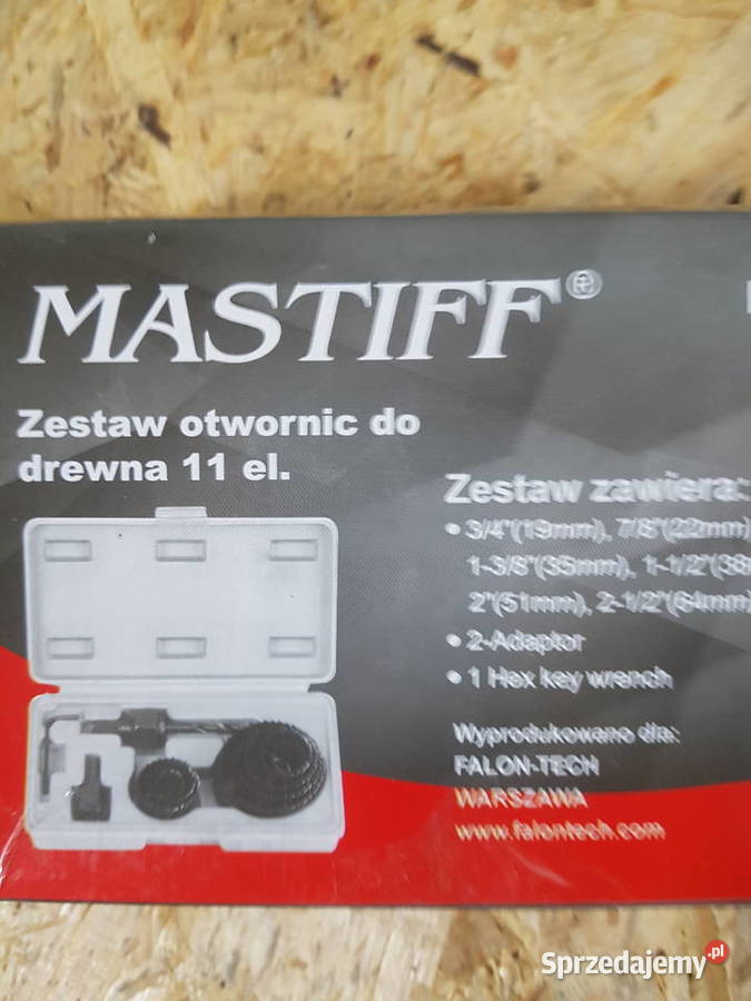 Zestaw otwornic do drewna 11 elementów mastiff Głogowa