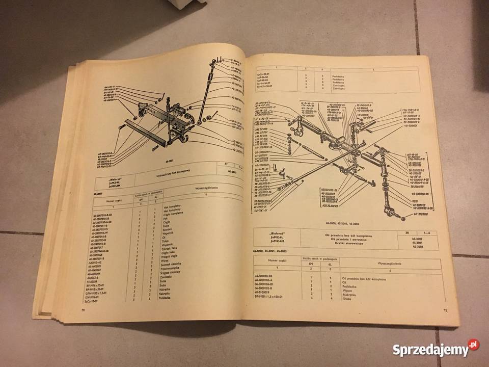 Katalog Części Ciągnik Białoruś JuMZ6L6M 1976 r Ostrów Wielkopolski