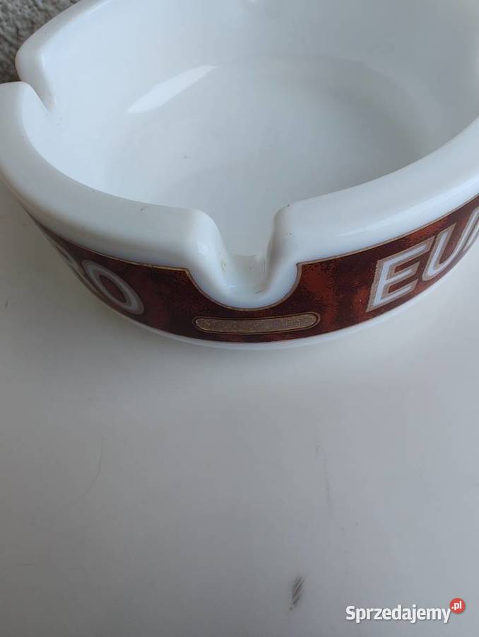 Popielniczka porcelanowa szklana France 105 x 35 AGD drobne warmińsko-mazurskie Olecko