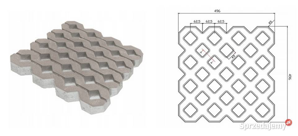 Płyta ażurowa 50x50 DUNAJEC BrukBet małopolskie Gorlice