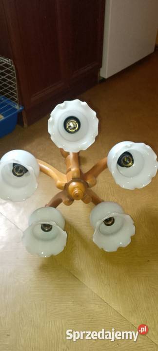 Żyrandol drewniany śląskie Zabrze