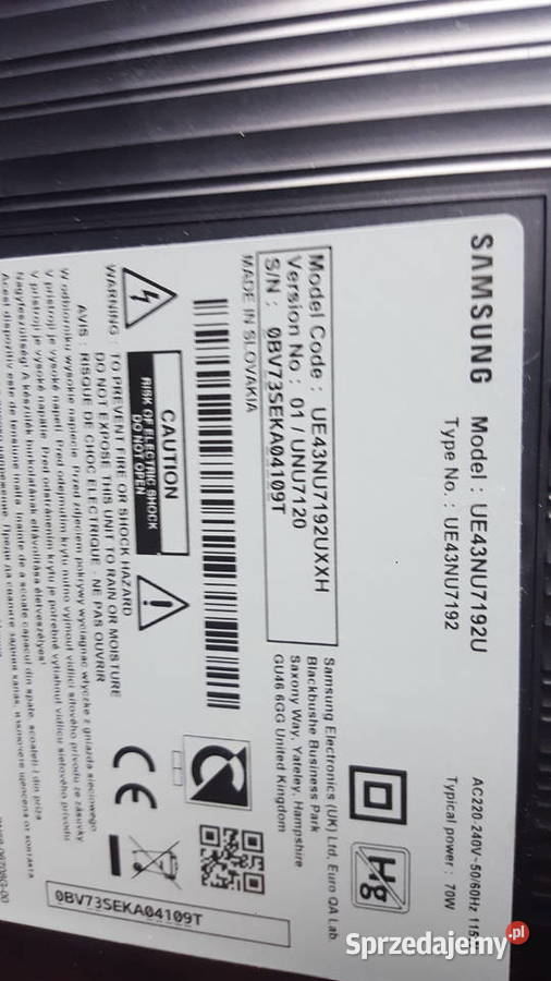 Samsung UE43KU6072 zbita matryca 4K