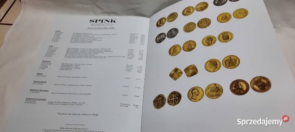 KATALOG SPINK aukcja ze stycznia 2022 Numizmatyka mazowieckie Warszawa