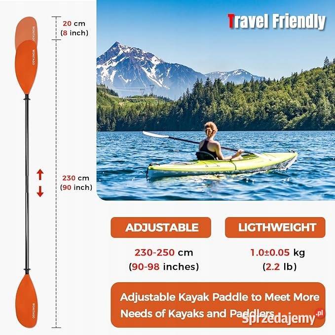 Regulowane wiosło kajakowe wonitago 210 Myszyniec