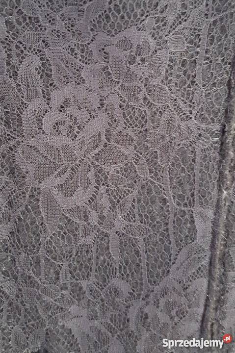 Czarna marynarka Zara 38 M wełniana koronka Szczecin