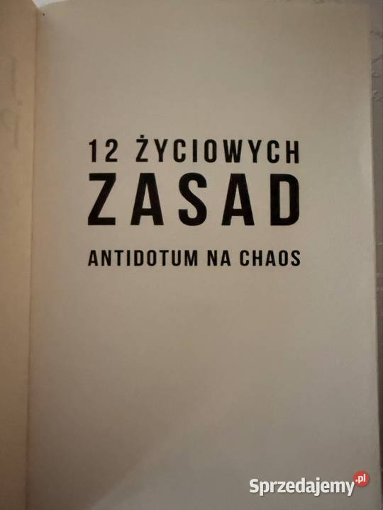 Książka Jordan B Peterson 12 Życiowych Zasad śląskie