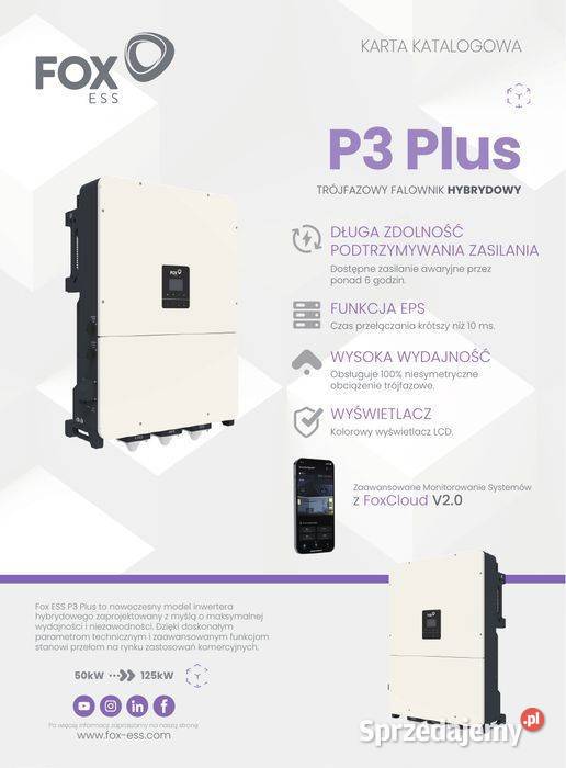 FoxESS P3 PLUS 100 działa z CQ6 i CQ16