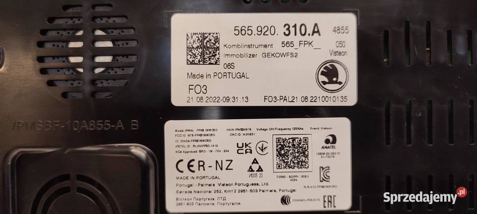 SKODA KAROQ LICZNIK VIRTUAL KOKPIT ZEGARY