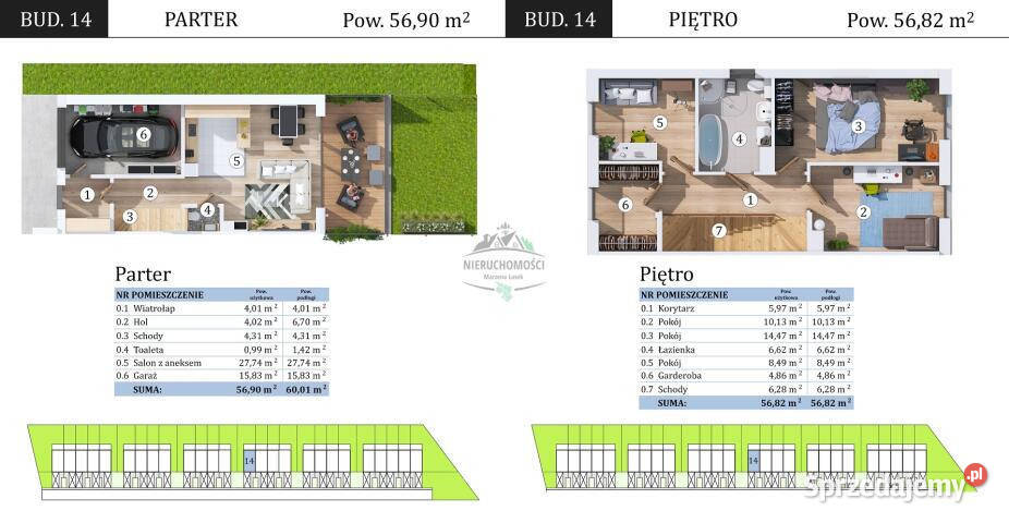 Dom szeregowy 114m2 Dobrzykowice Wrzosowe Łąki
