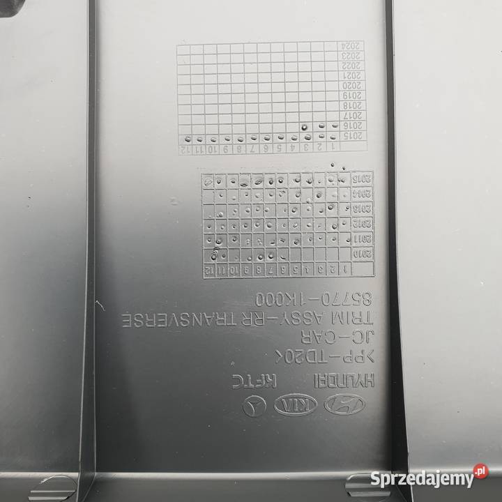 HYUNDAI IX20 BLENDA OSLONA PROGU BAGAZNIKA TYL Łochowice