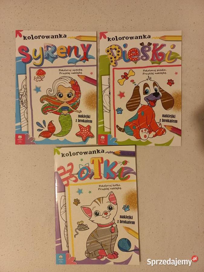 Urocze kolorowanki pół ceny Zwierzątka syreny Puławy sprzedam