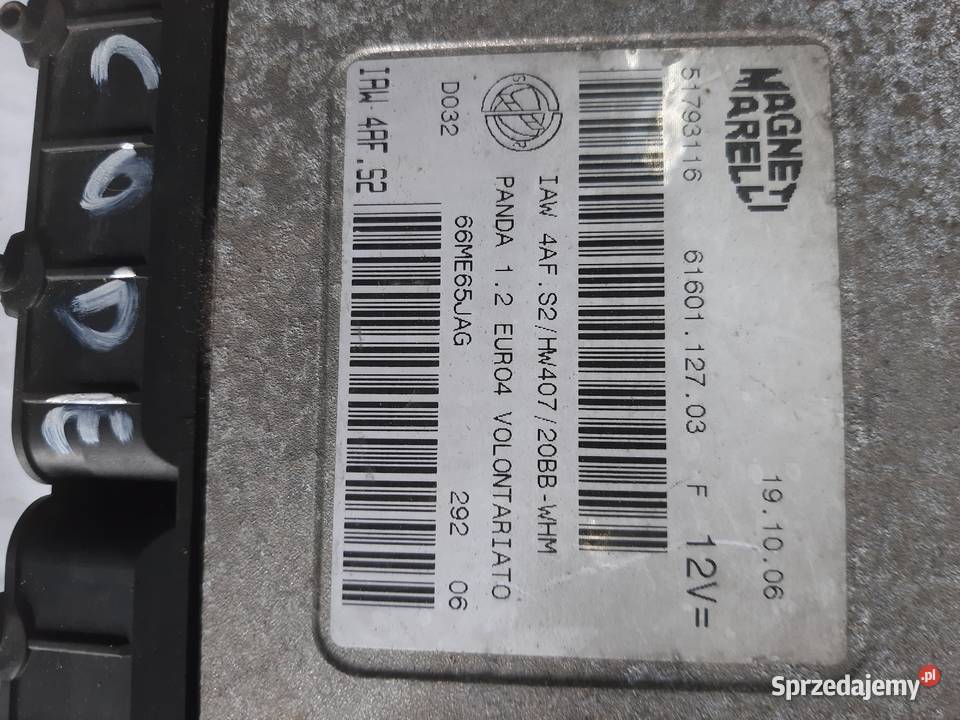 Fiat Panda II komputer sterownik silnika IAW Ksawerów