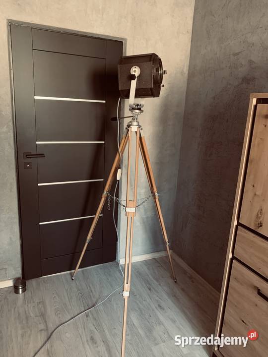 Stara lampa teatralna PRL Vintage loft Poznań