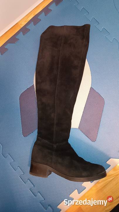 Eleganckie czarne wysokie kozaki z miękkiego Kozaki małopolskie Kraków