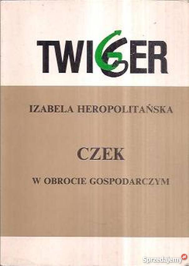 CZEK W OBROCIE GOSPODARCZYM HEROPOLITAŃSKA Rok wydania 1992 Łódź