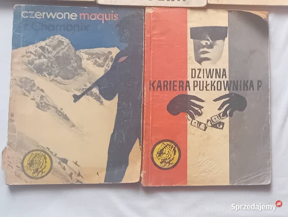 Zestaw 8 książek z serii Żółty Tygrys okres Koźminek sprzedam