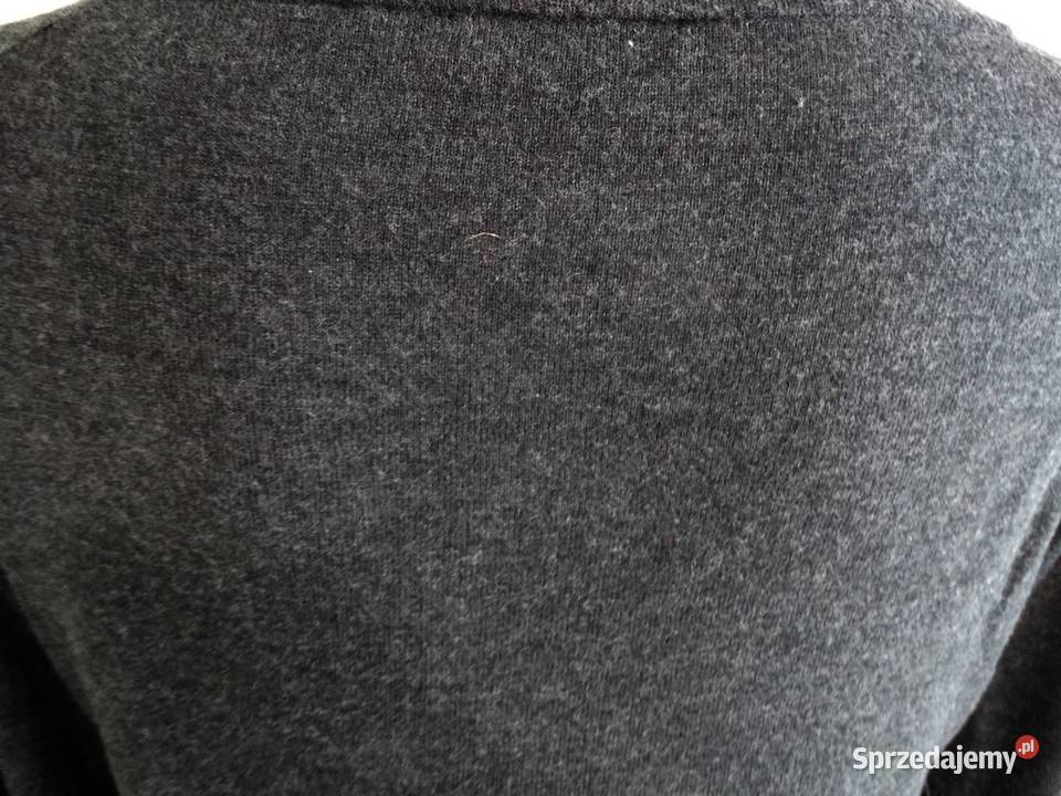 Sweter Wełniany Kaszmir Merino Wiskoza Szary szary/srebrny