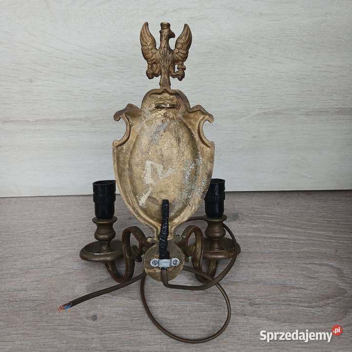 Mosiężny kinkiet Księstwo Warszawskie Warszawa