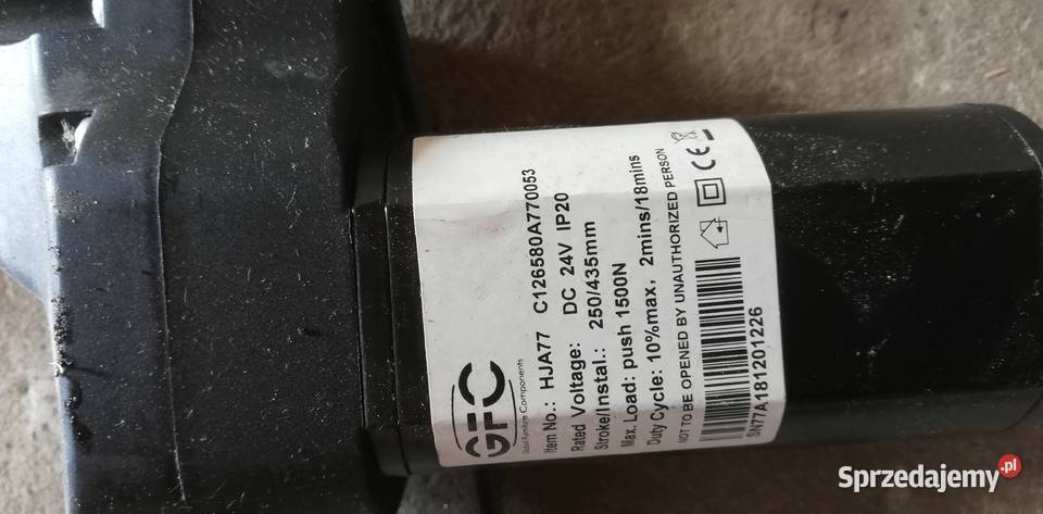 Siłownik elektryczny 24v mazowieckie Poświętne