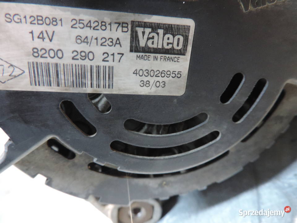 ALTERNATOR RENAULT SCENIC II 20 16V 8200290217 Nowy Sącz