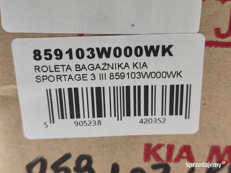 ROLETA BAGAŻNIKA KIA SPORTAGE III SL 20102016 osobowe