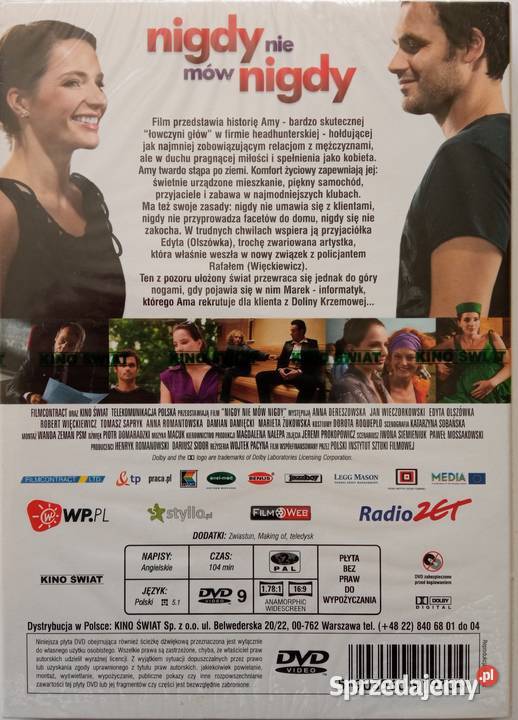 Nigdy nie mów nigdy DVD Wieczorkowski Supryk dubbing Łódź