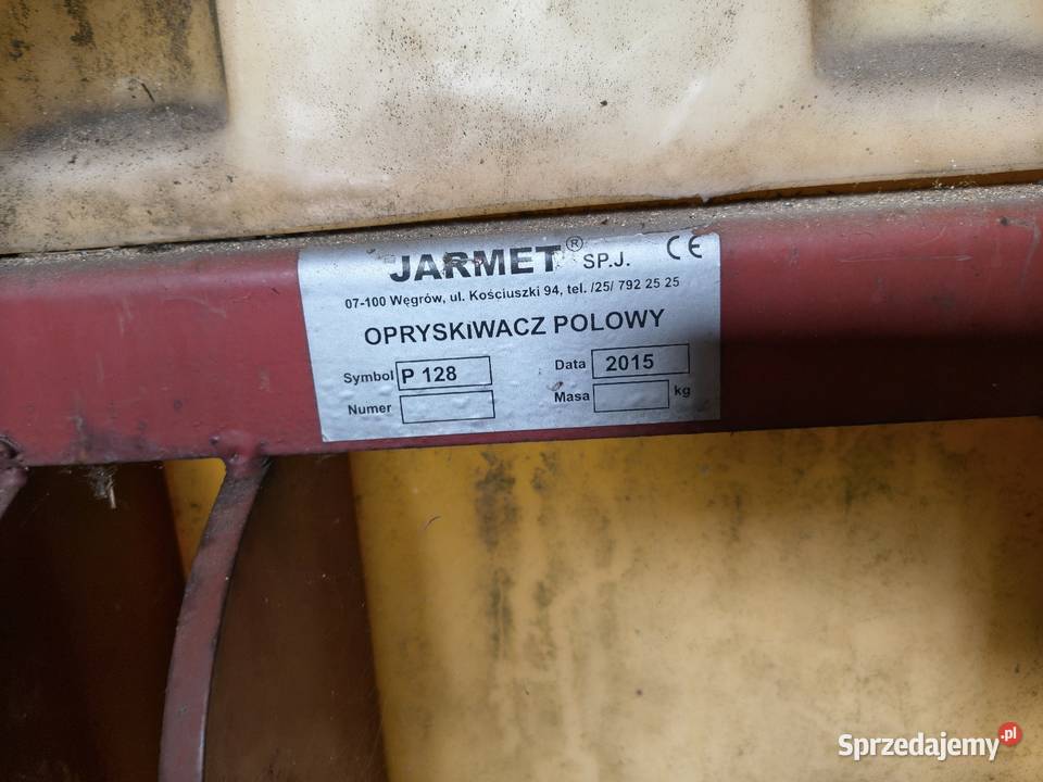 Opryskiwacz JARMET P128 600l 10m łódzkie Lutomiersk