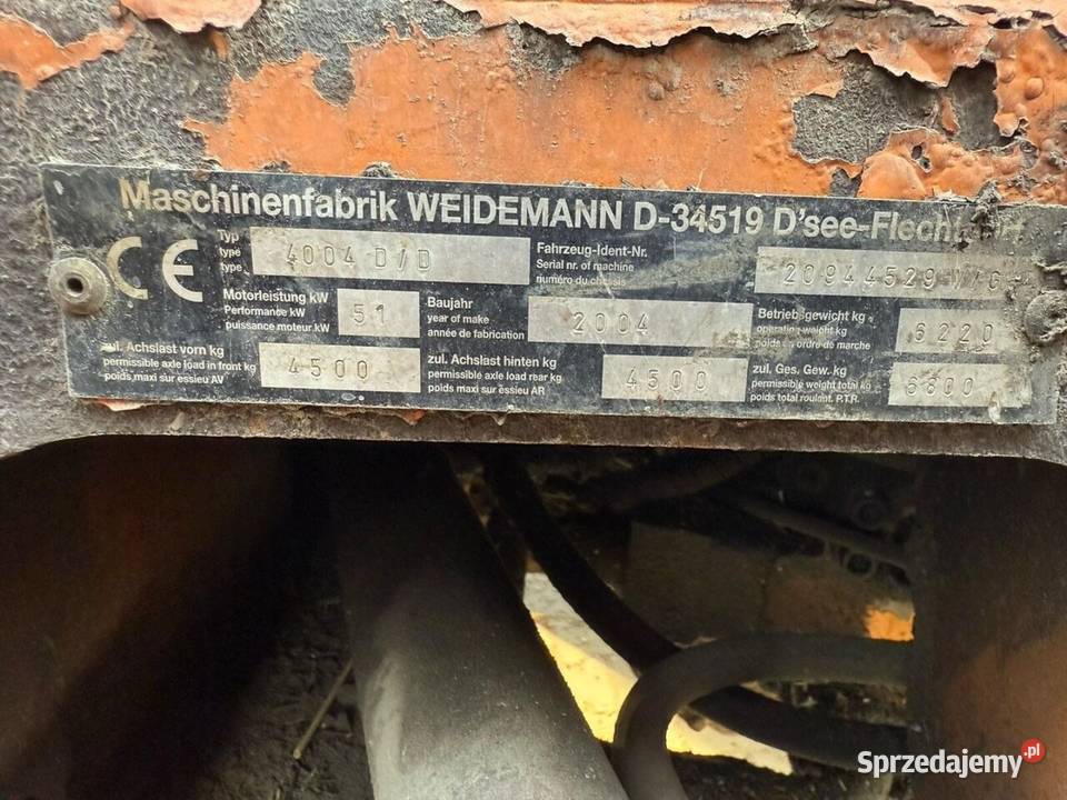 Ładowarka rolnicza Weidemann lubelskie Łomazy