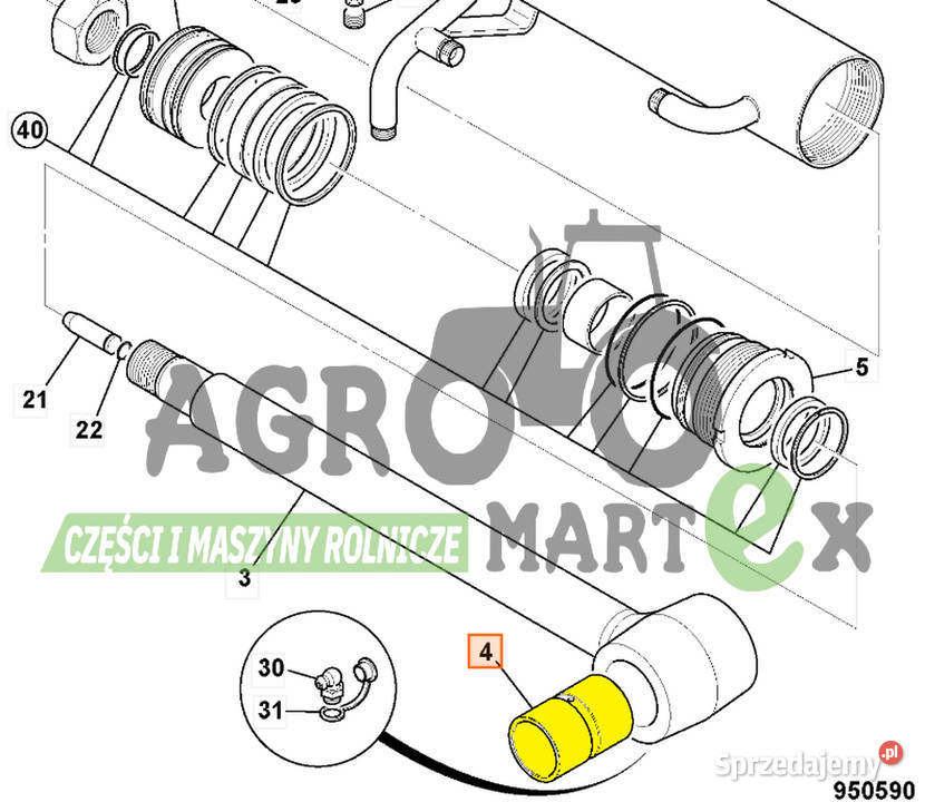 332R8490 332R8490 TULEJA 50x60x85 JCB Wichrów