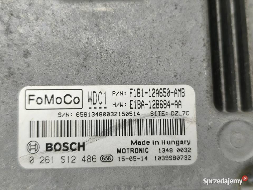 KOMPUTER STEROWNIK SILNIKA FORD FIESTA MK7 LIFT