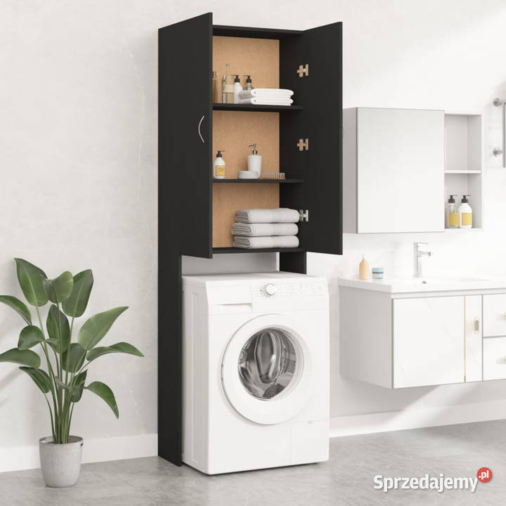 Szafka na pralkę czarna 64 x 255 x 190 WM808414 Warszawa sprzedam
