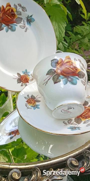 GAINSBOROUGH angielska porcelana kostna róże Porcelana i szkło Pabianice