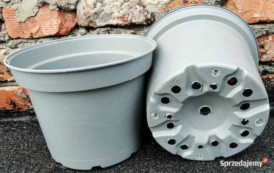 Doniczka 5 litrów NOWA szara 5L 23 okrągła Siewierz