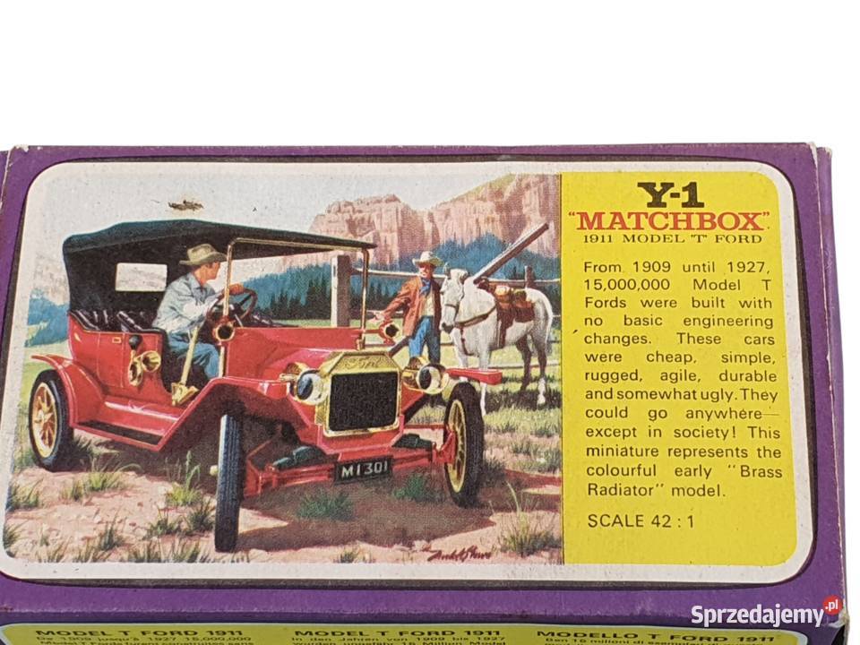 Stary kolekcjonerski model Ford T 1911 Matchbox Cieszyn