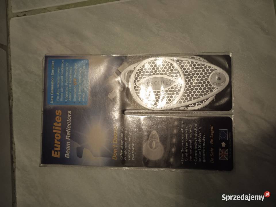 Naklejka na przednie lampy z UK na Eu Czarna Białostocka