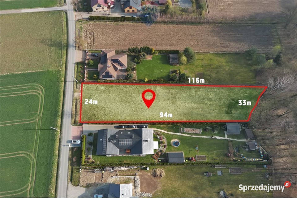 Działka budowlana 2426m2 z furtką do lasu śląskie Pisarzowice sprzedam