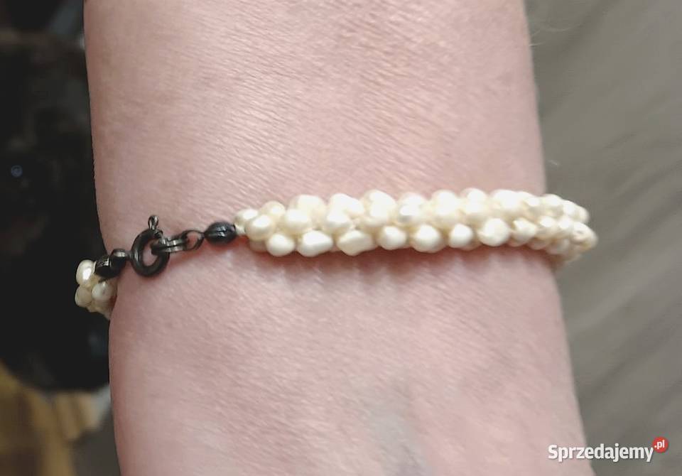 Zestaw Srebro Biżuteria Perła Słodkowodna Ryż