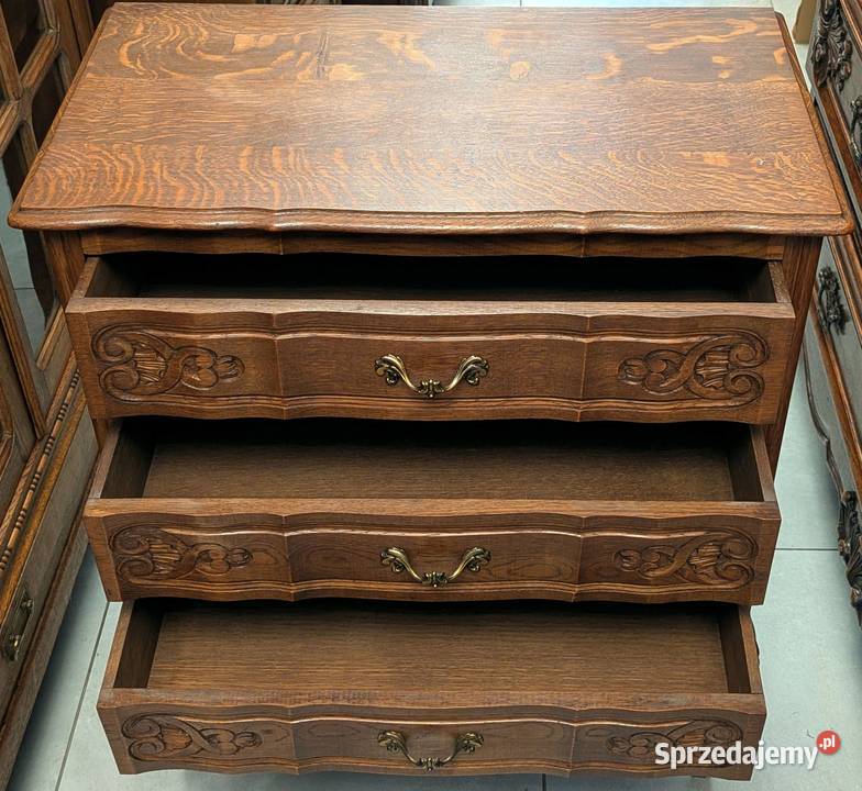 ładna dębowa komoda ludwikowskasklep Dąbrowa Dąbrowa Górnicza