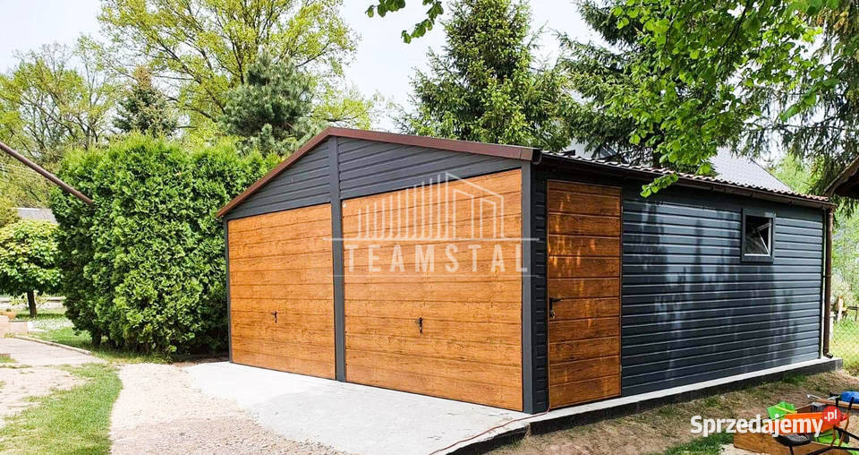 GARAŻ BLASZANY 6m x 55m dwuspad 2x Brama drzwi Sieradz