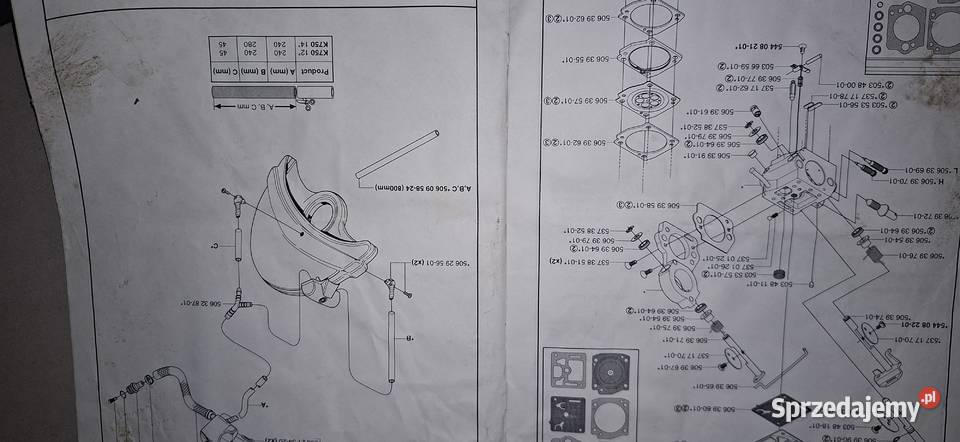 Oryginalna instrukcja serwisowa i katalog części Piła sprzedam